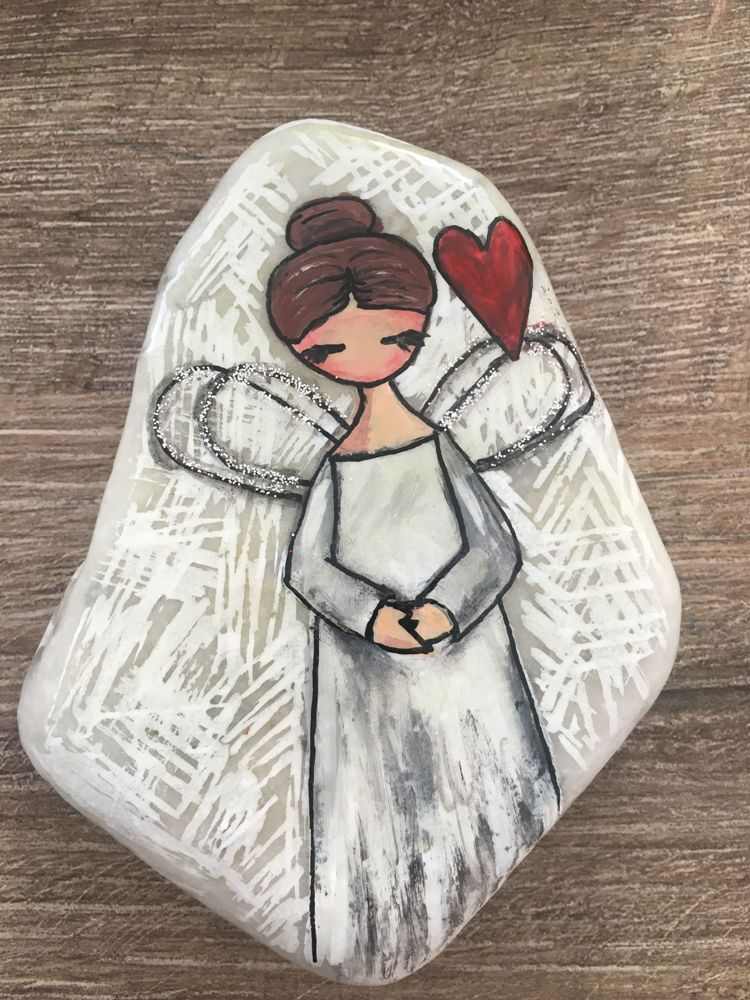 Anjeli na kameňoch maľujú nápady na dekorácie doma i v záhrade