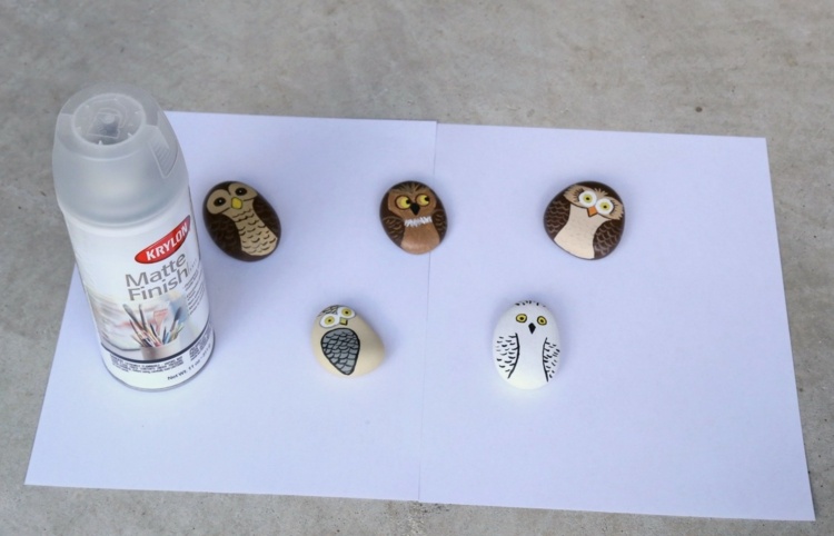 kamienky na vianočné maľovanie motívov sov