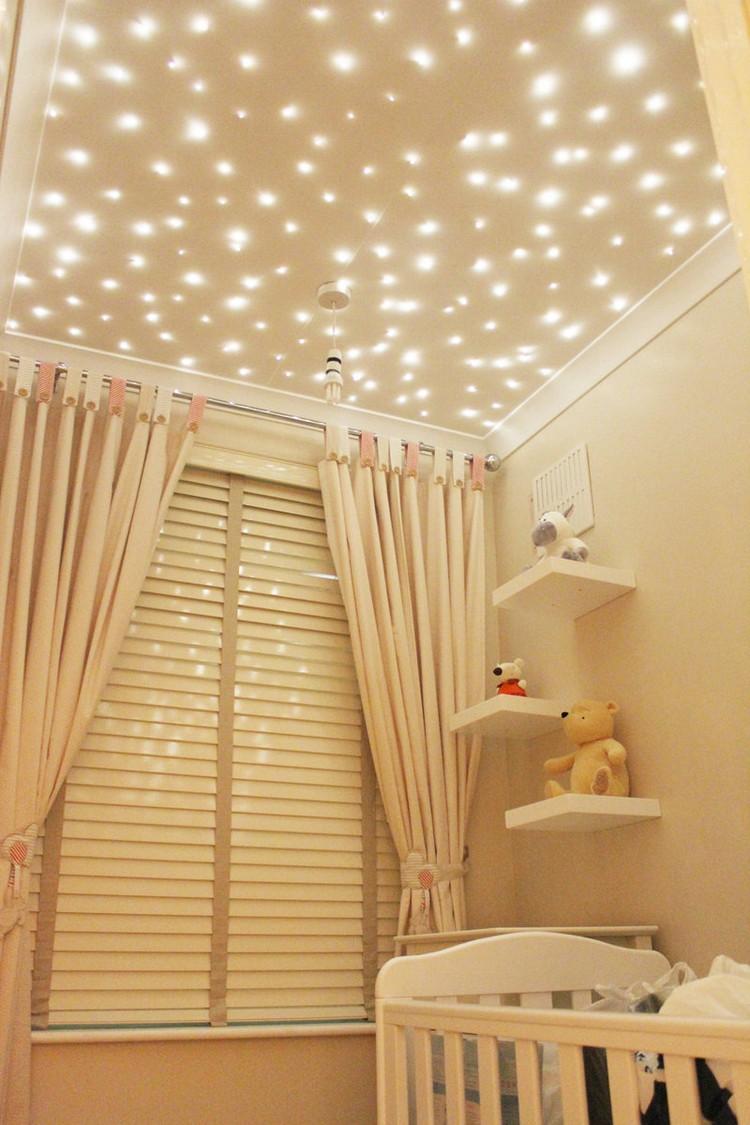 hviezdna obloha, led, vlákna, strop, detská izba