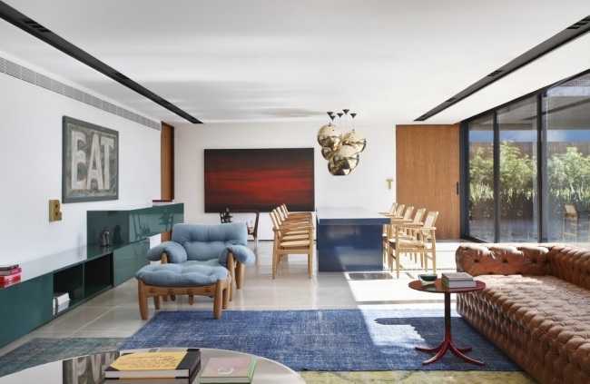 jedáleň obývačka moderný dom od guilherme torres