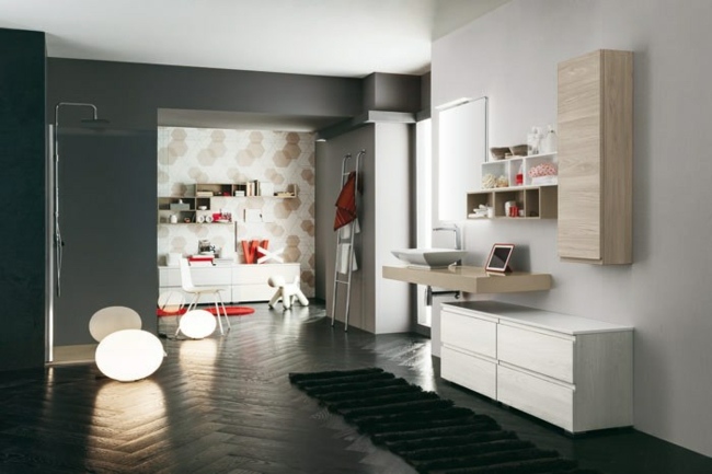 Nápady na dizajn kúpeľne zelená dekorácia moderná puristická