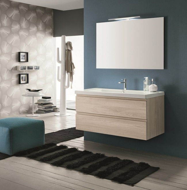 Módna tapeta pre moderný kúpeľňový nábytok