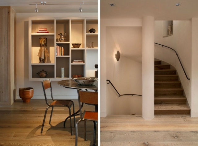 exotická dekorácia bytové doplnky kovový mosadzný nástenný policový systém Kovový mosadzný stenový policový systém drevená podlahová krytina