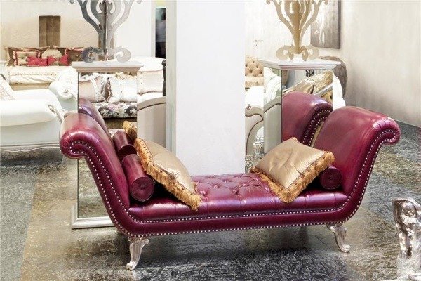 zariadenie obývačky mantellassi fialová koža zariadenie obývačky z mantellassi fialovej kože