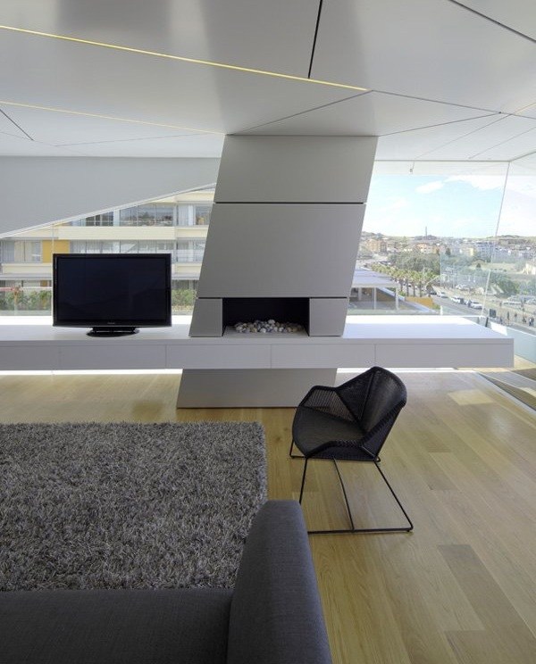 neobvyklý kachľový sporák-minimalistický-interiérový dizajn