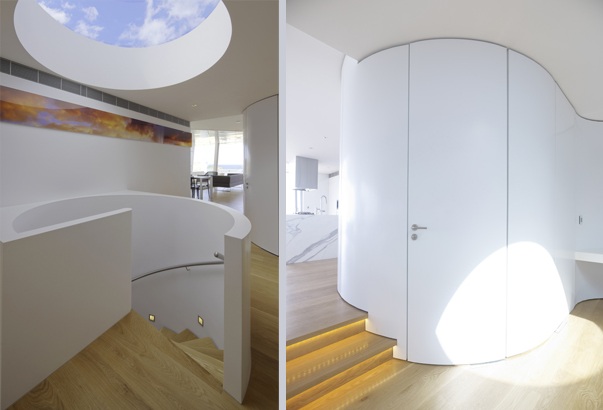 okrúhle čiary-biela-minimalistické-zariadenie