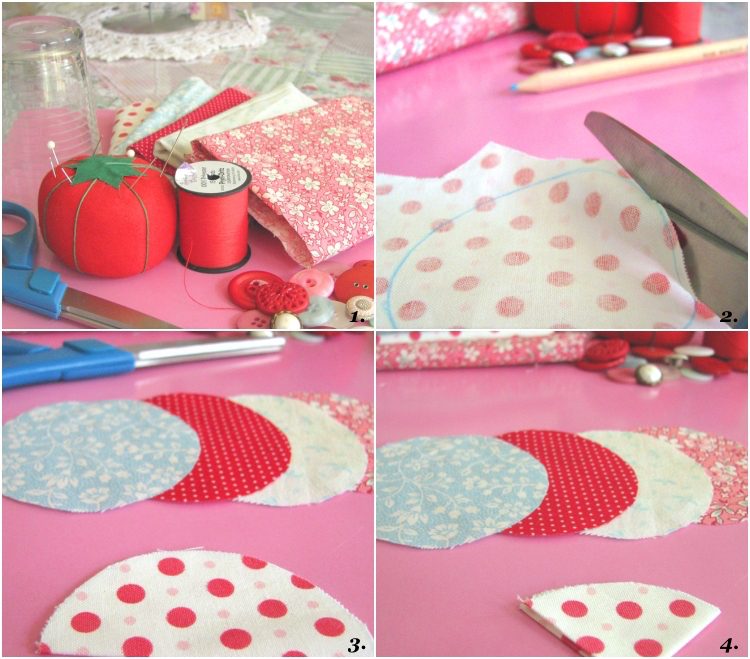 Vyrobte si látkové kvety podľa návodu na farebné listy