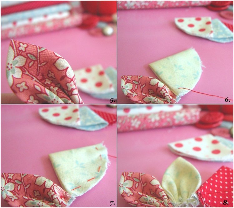 Vyrobte si látkové kvety sami podľa pokynov