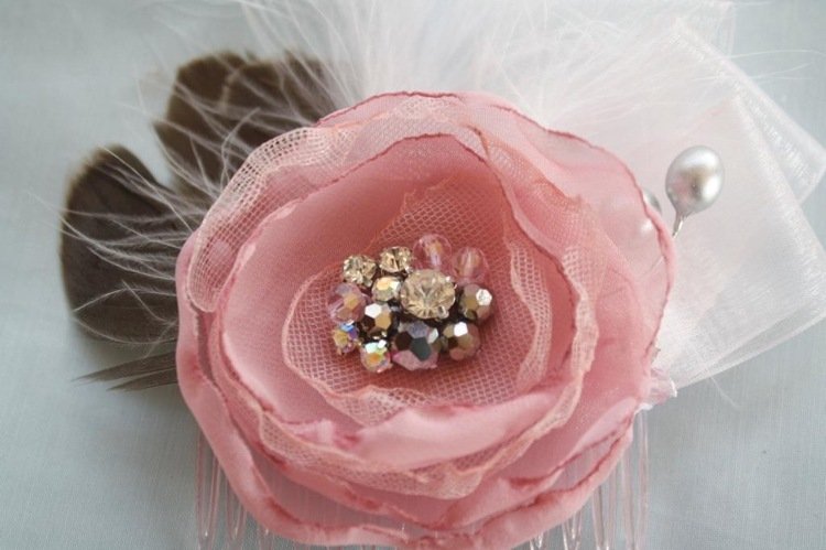 Vyrobte si látkové kvety sami vlasové doplnky vlásenky do vlasov