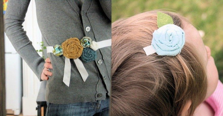 Vyrobte si látkové kvety sami príslušenstvo opasky omotajte čelenku