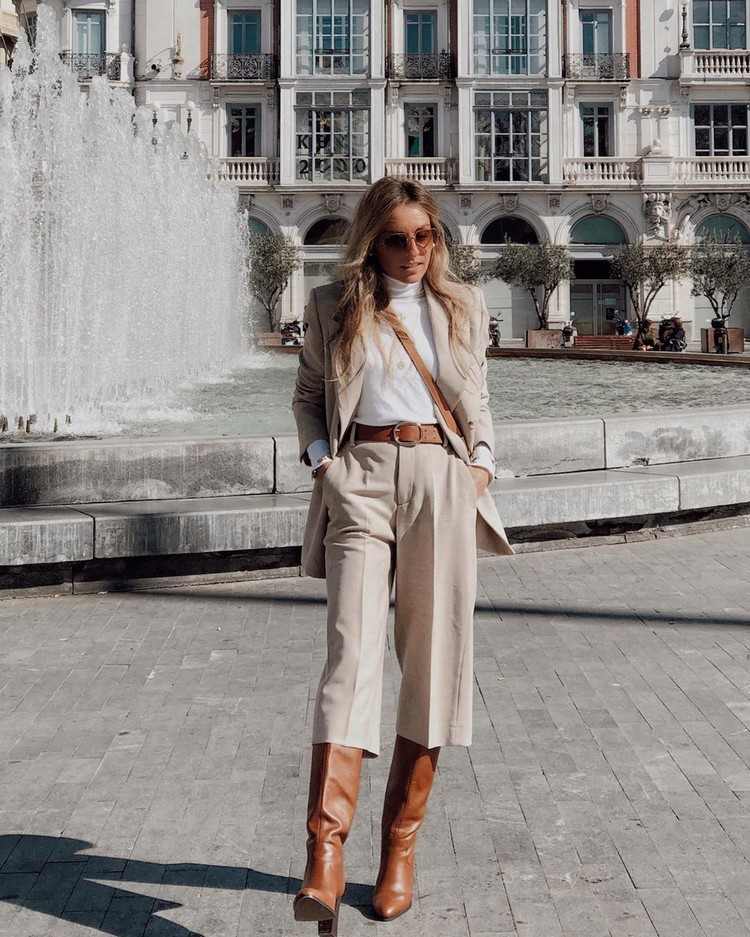 Culottes v zime kombinujú trendy v obuvi 2020