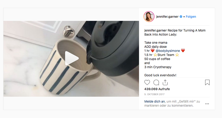 Tréningový plán Jennifer Garner na Instagrame
