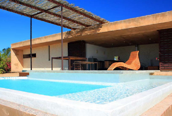 Plážový bungalov v Mexiku - bazén