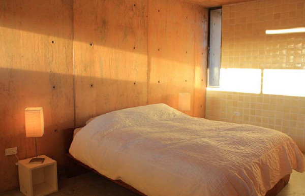 Plážový bungalov v Mexiku posteľ