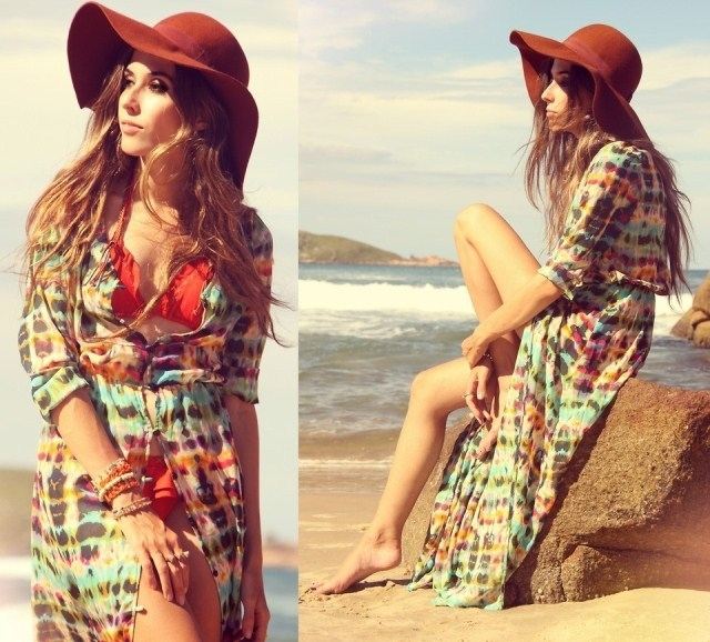 beach-fashion-2014-orange-bikini-long-tunic-boho-chic-look