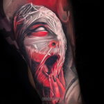 Zdjęcie przerażającego rysunku tatuażu 10.01.2021 №10071 -straszny tatuaż-