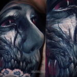 Zdjęcie przerażającego rysunku tatuażu 10.01.2021 №10066 -straszny tatuaż-