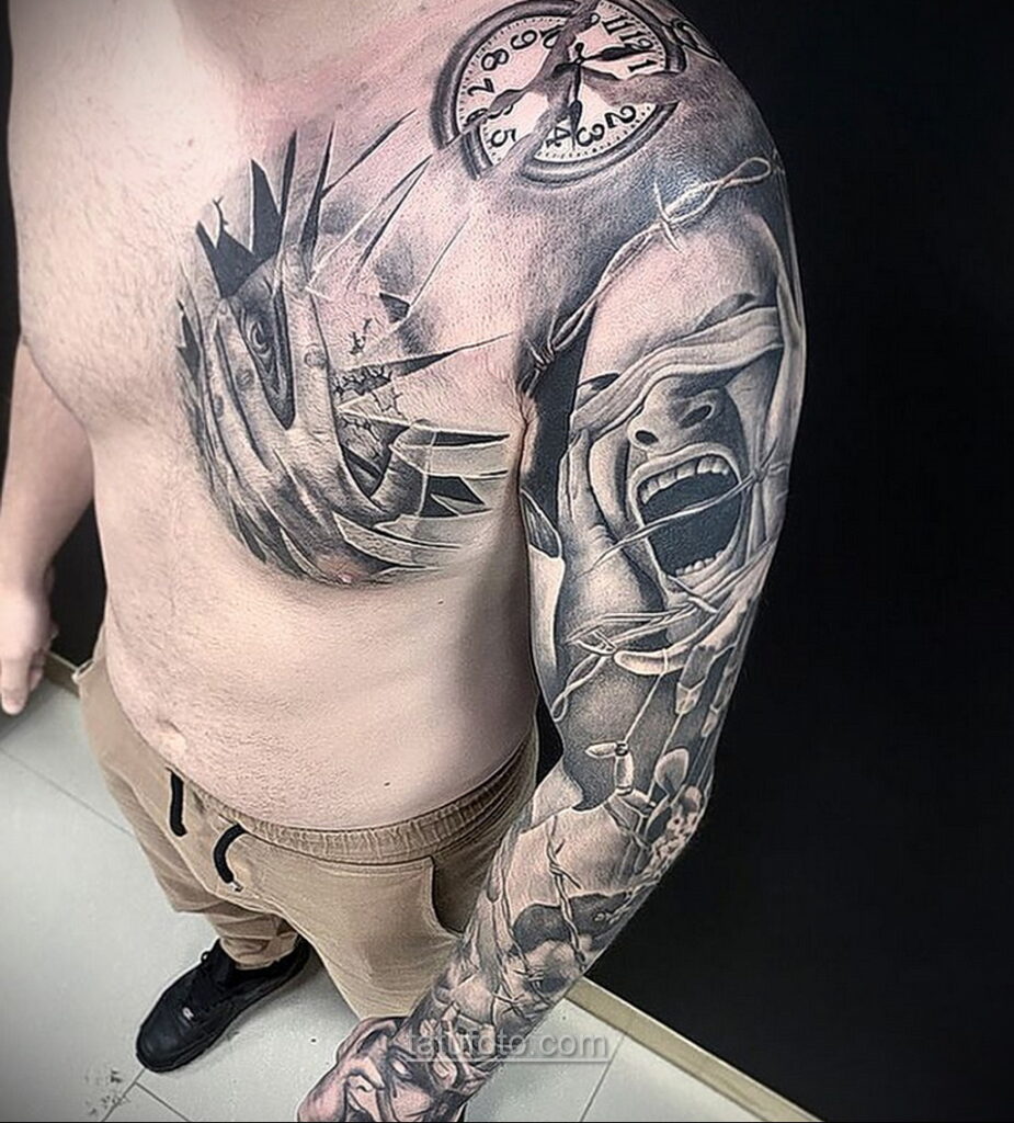 Zdjęcie przerażającego rysunku tatuażu 10.01.2021 №10053 -straszny tatuaż-