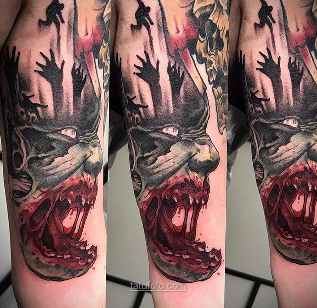 Zdjęcie przerażającego rysunku tatuażu 10.01.2021 №10041 -straszny tatuaż-