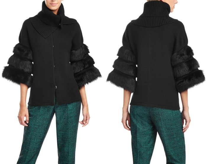 Svetr z umelej kožušiny v modernom štýlovom prevedení Umelé kožušiny detaily moderná štýlová sorila