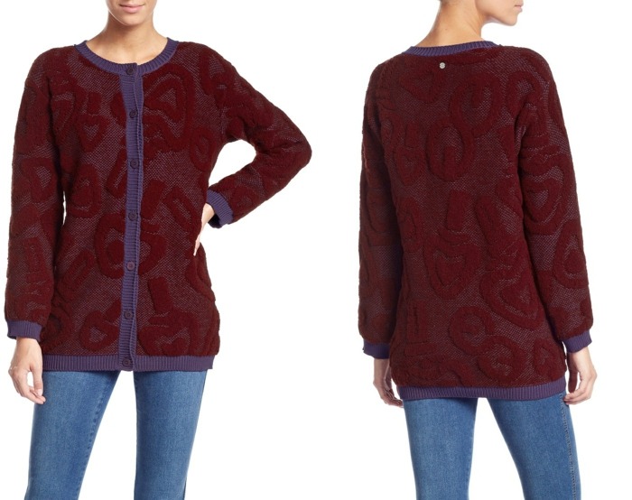 Svetre dámske tmavohnedo modré Dámska tmavohnedá modrá saninka