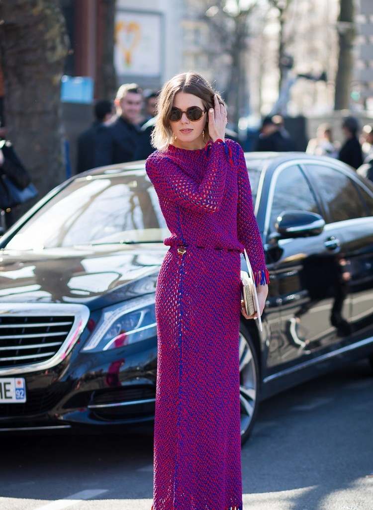 Kombinácia pletených šiat pre jesenné módne trendy pre ženy 2020