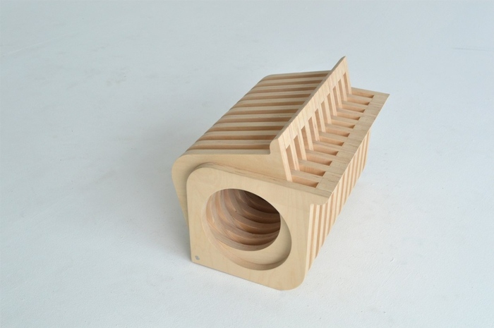 Exocet konferenčný stolík, bočný stolík, drevené pásy