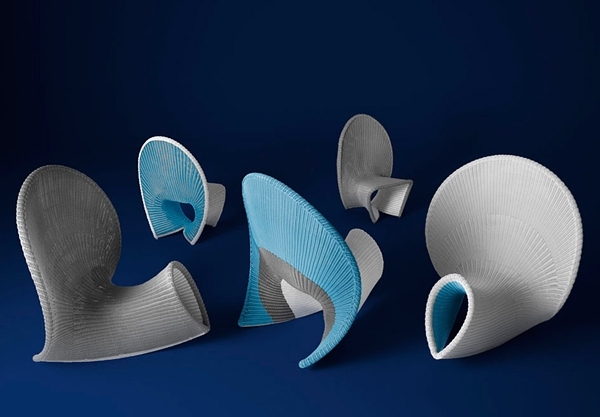 Vonkajšia stolička v dizajne modrá Novembre