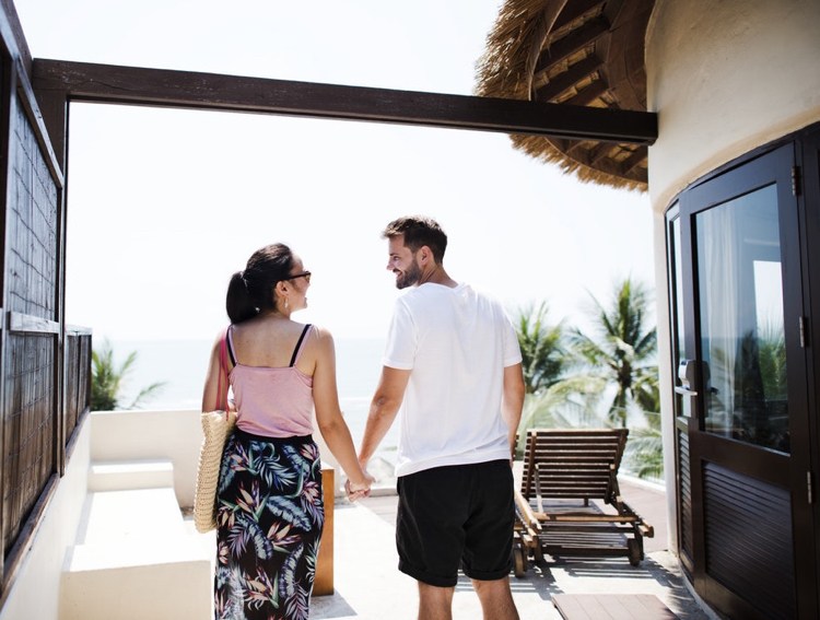 Sukňový vzor tropický palmový list ružový top