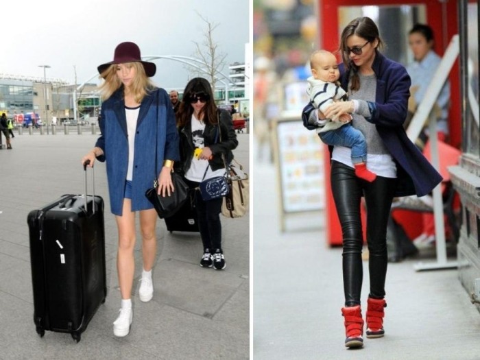 Jeseň hľadá prestavbu platformových topánok s krátkymi alebo dlhými nohavicami a legínami jesenné-štýlové-platformové-topánky-tenisky-krátke-šortky-legíny