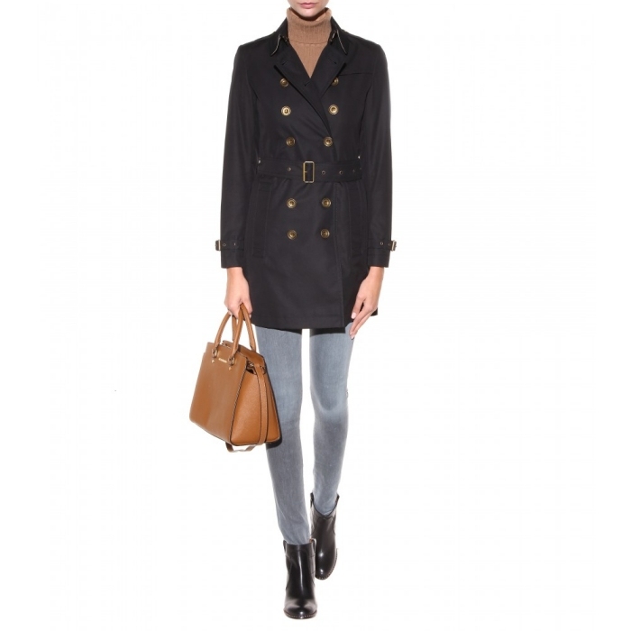 Dámsky kabát-Crombrook s podšívkou-klasický čierny opasok so sponou-Burberry Brit Dámsky trenčkot-Burberry-Brit-Crombrook-podšívka-klasický-čierny opasok so sponou