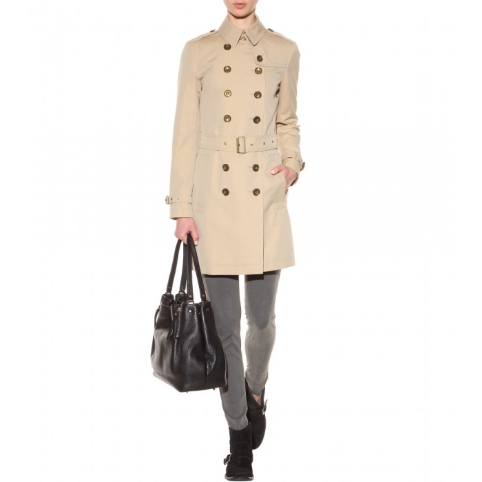 Trenčkot od Burberry Brit Trenčkot-odnímateľný Crombrook-Burberry-Brit-podšívka-jemný-med-nuansový-bavlnený opasok