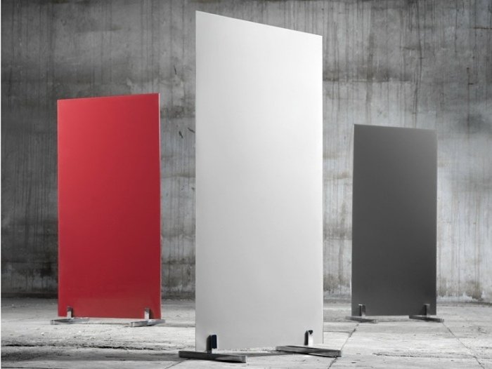 Paraventná-červená-biela-čierna-magnetická-sklenená-tabuľa MOOD-Lintex