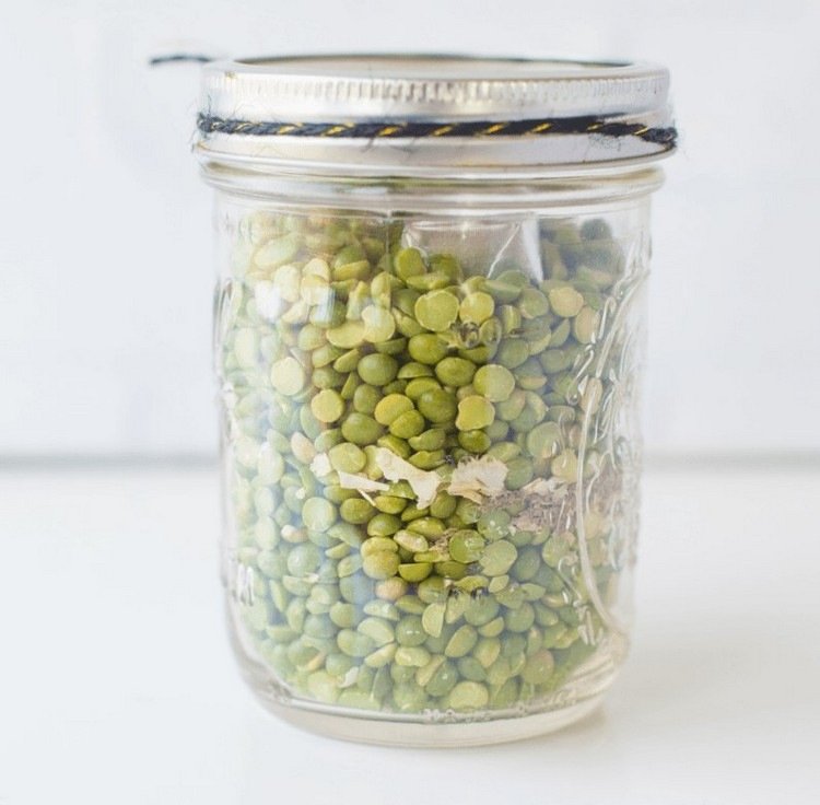 Pripravte si polievku do pohára s rozdeleným hráškom Nápad na recept na rozdávanie