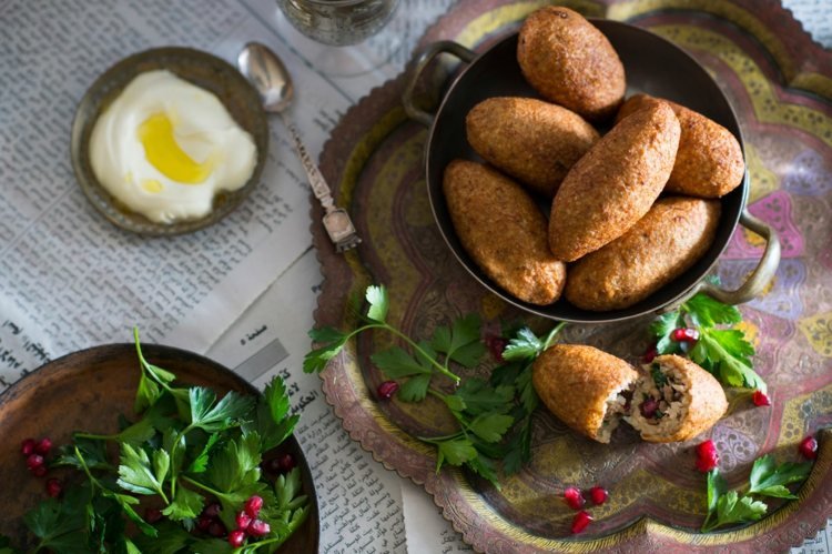 Kibbeh bulgurské knedle recept sýrsky