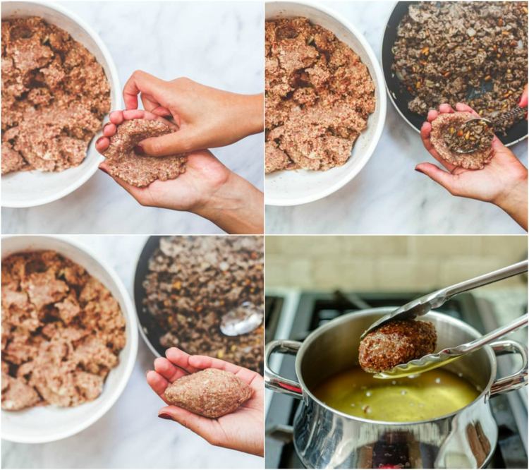 návod knedľa kibbeh plnenie