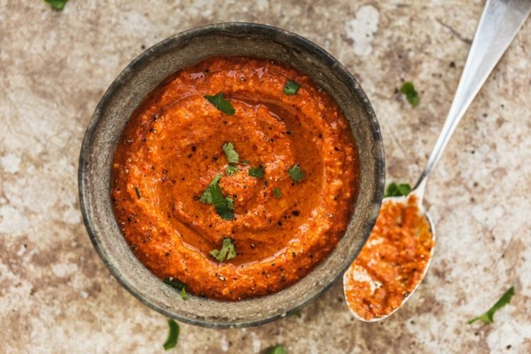 sýrske recepty predjedlo muhammara paprika