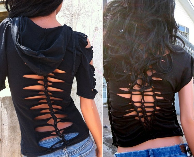 Vyrobte si košeľu bez chrbta sami Navrhni tričko, odstrihni chrbát, vystrihni nápady a zabaľ to