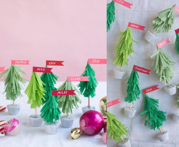 Drotár papiera Tannenbaum Pokyny na umiestnenie kariet z hodvábneho papiera