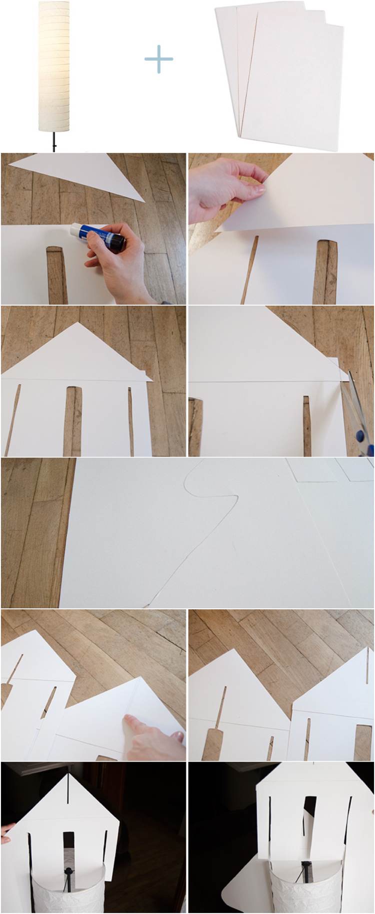 Vyrobte si vianočný stromček z papiera podľa pokynov na osvetlenie lampy ikea