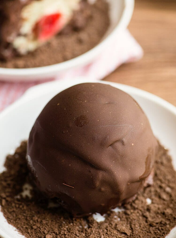 recept tartufo zmrzlinový dezert čokoládové kakao