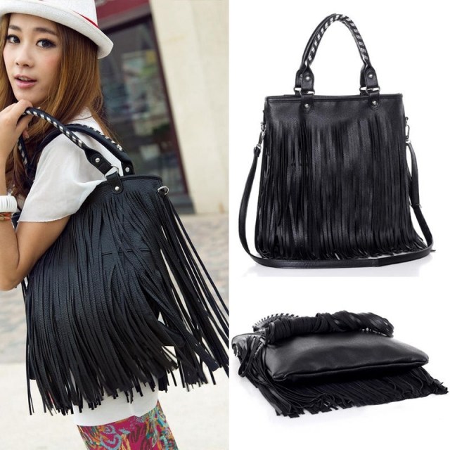 kabelky trendy 2014 lemovaná čierna koža veľká kabelky trendy 2014 lemovaná čierna koža