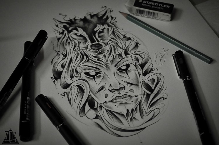 Tetovacie nápady nápady šablóna ženská tvár príklady