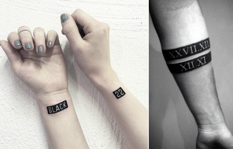 tetovacie písmo čierne vzory písma