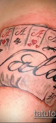 Tetoválás 4 ász (jelentése) - példa egy érdekes tetoválási tervre - 034