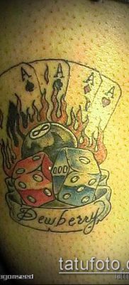 Tattoo 4 ász (jelentése) - egy példa egy érdekes tetoválási tervre - 031