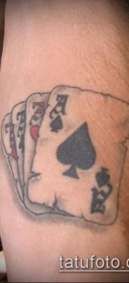 Tetoválás 4 ász (jelentése) - példa egy érdekes tetoválási tervre - 028