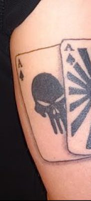 Tetoválás 4 ász (jelentése) - példa egy érdekes tetoválási tervre - 026