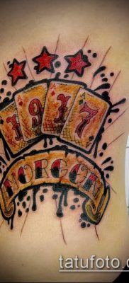 Tetoválás 4 ász (jelentése) - példa egy érdekes tetoválási tervre - 021