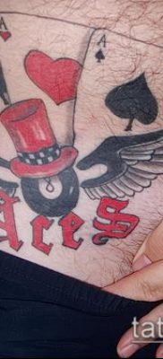 Tetoválás 4 ász (jelentése) - példa egy érdekes tetoválási tervre - 019